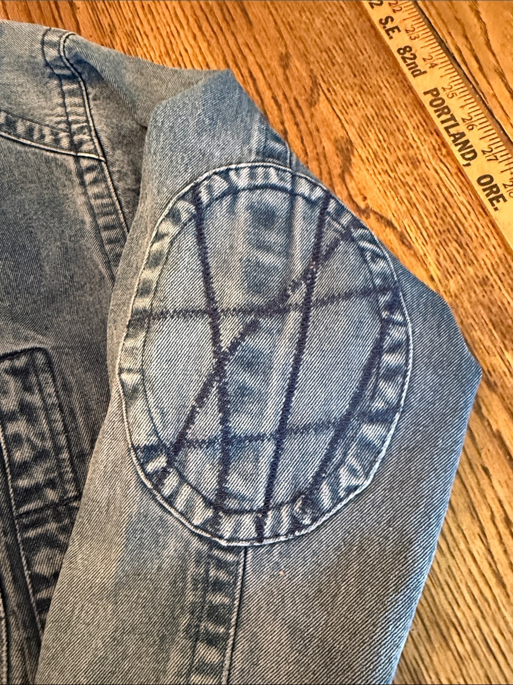 Nike vintage Challenge Court  Acid Wash Denim Bomber Jacket Agassi - Picture 6 of 16